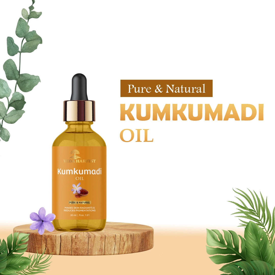 kumkumadi Tailam Face Oil For Glowing Skin - 30ml - Veda Harvest