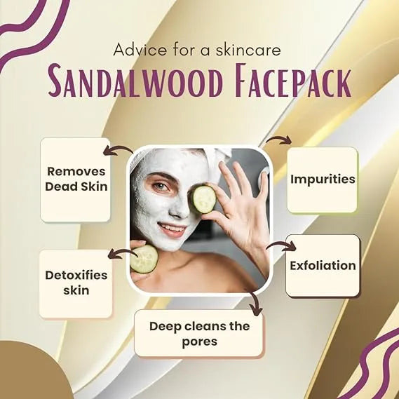 Sandalwood Face Pack for Glowing Skin – 100gm - Veda Harvest