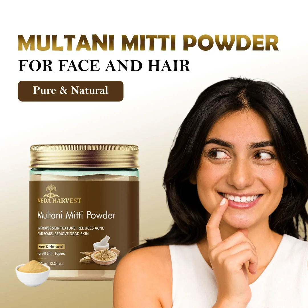 Natural Multani Mitti Powder for Glowing Skin – 350gm - Veda Harvest