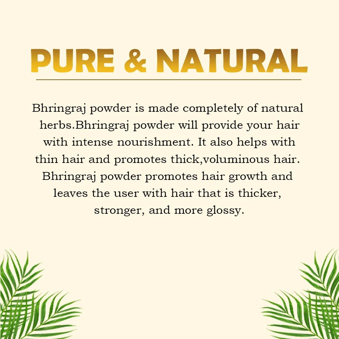 Organic Bhringraj Powder for Hair Growth – 250gm - Veda Harvest