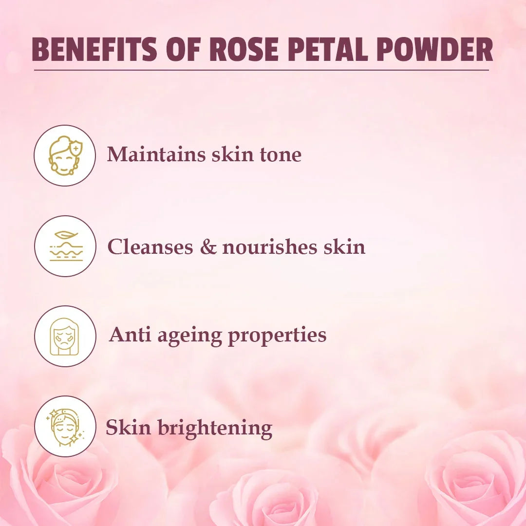 Rose Petal Powder for Glow & Tan Removal – 350gm - Veda Harvest