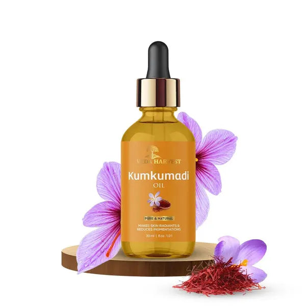 kumkumadi Tailam Face Oil For Glowing Skin - 30ml - Veda Harvest