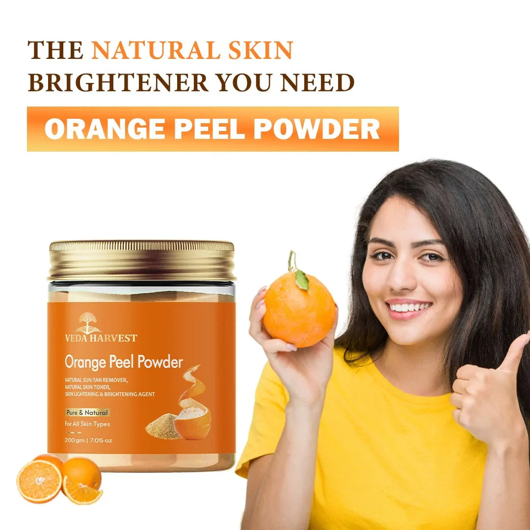 Orange Peel Powder for Radiant Skin – 200gm - Veda Harvest