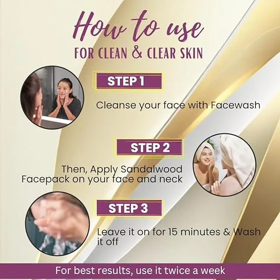 Sandalwood Face Pack for Glowing Skin – 100gm - Veda Harvest