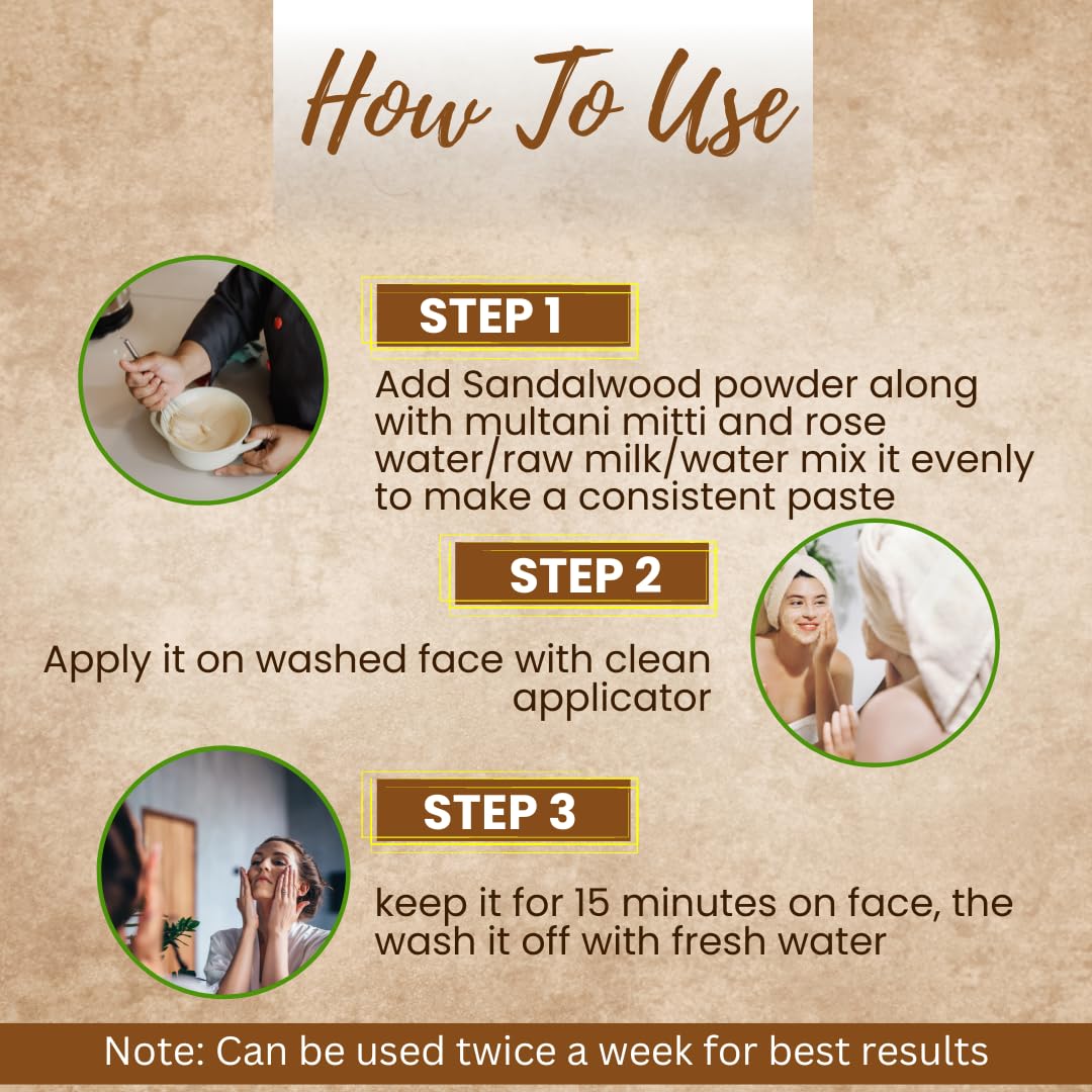 Veda Harvest Sandalwood Powder for Glowing skin and Detan