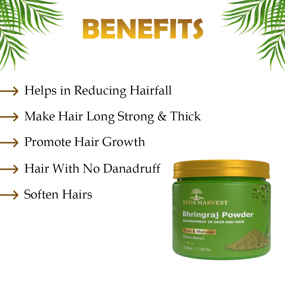 Pure & Natural Organic Bhringraj Powder For Hair Growth