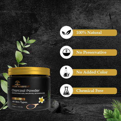 Veda Harvest 100% Natural Activated Charcoal Powder