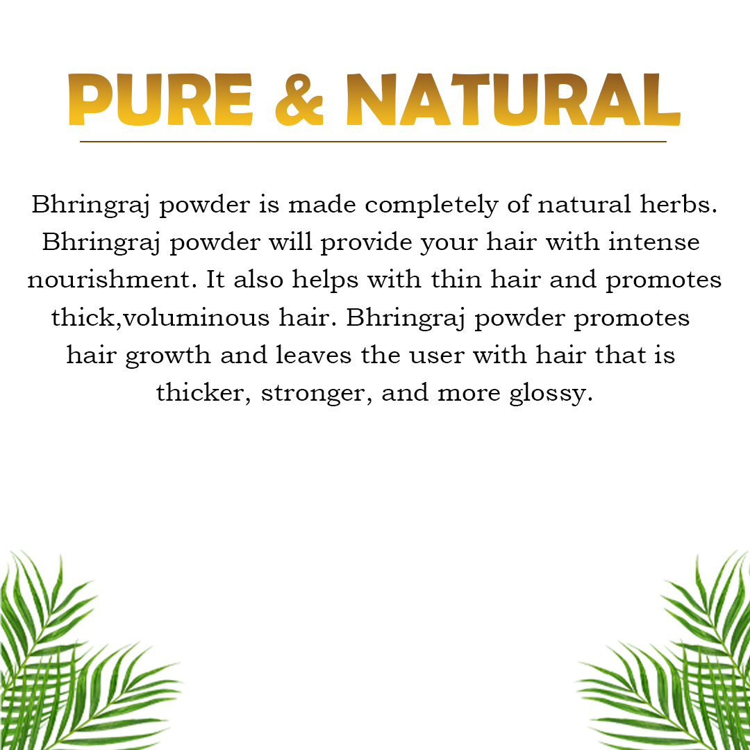 Pure & Natural Organic Bhringraj Powder For Hair Growth