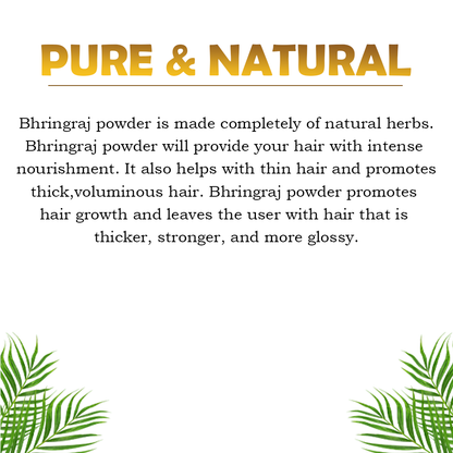 Pure & Natural Organic Bhringraj Powder For Hair Growth