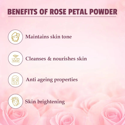 Veda Harvest Rose Petal Powder For | Skin glow | Tan removal | Hair mask - 250gm