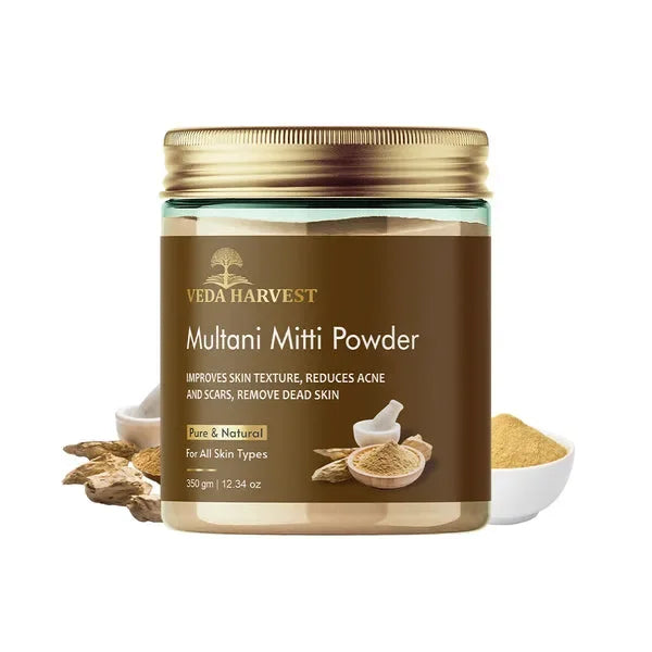 Natural Multani Mitti Powder for Glowing Skin – 350gm - Veda Harvest 