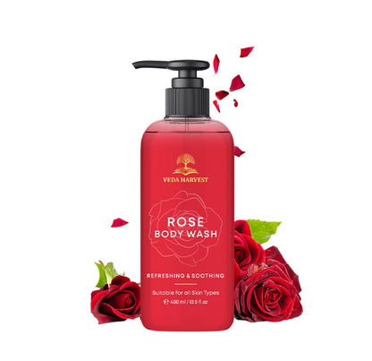 Veda Harvest Rose Body Wash Shower Gel | for Women and Men