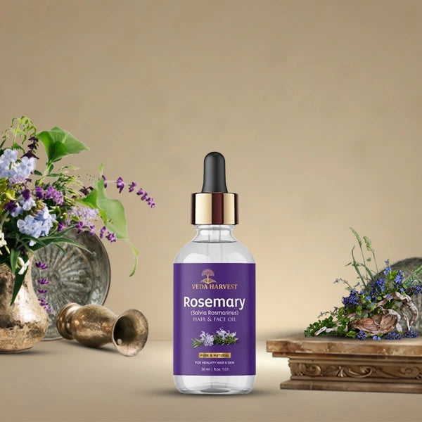 Rosemary Essential Oil for Hair & Skin Care – 30ml - Veda Harvest 