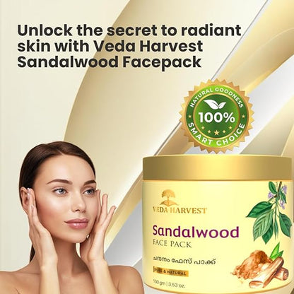 Veda Harvest Sandalwood Face Pack For Glowing Skin