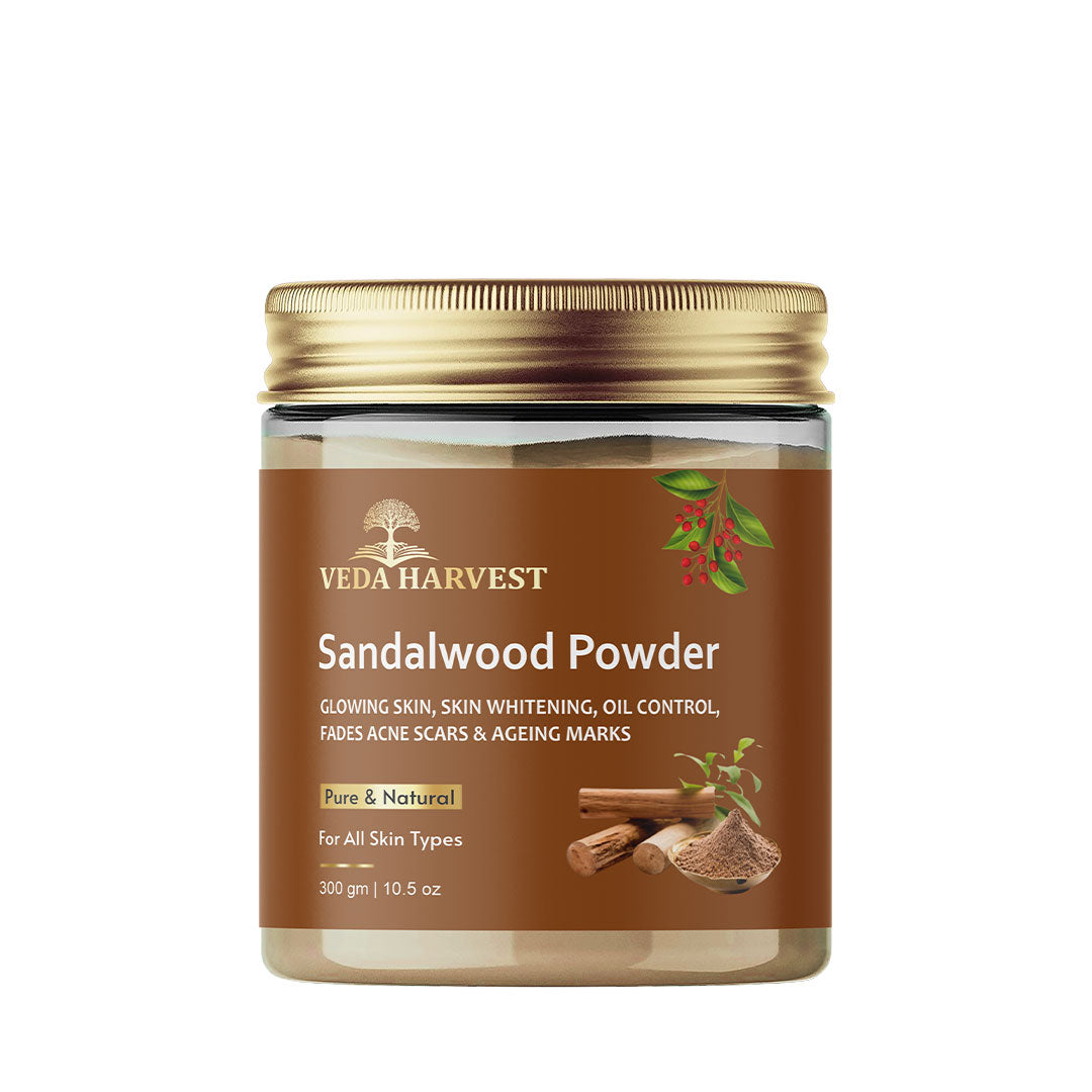 Veda Harvest Sandalwood Powder for Glowing skin and Detan - 300gm