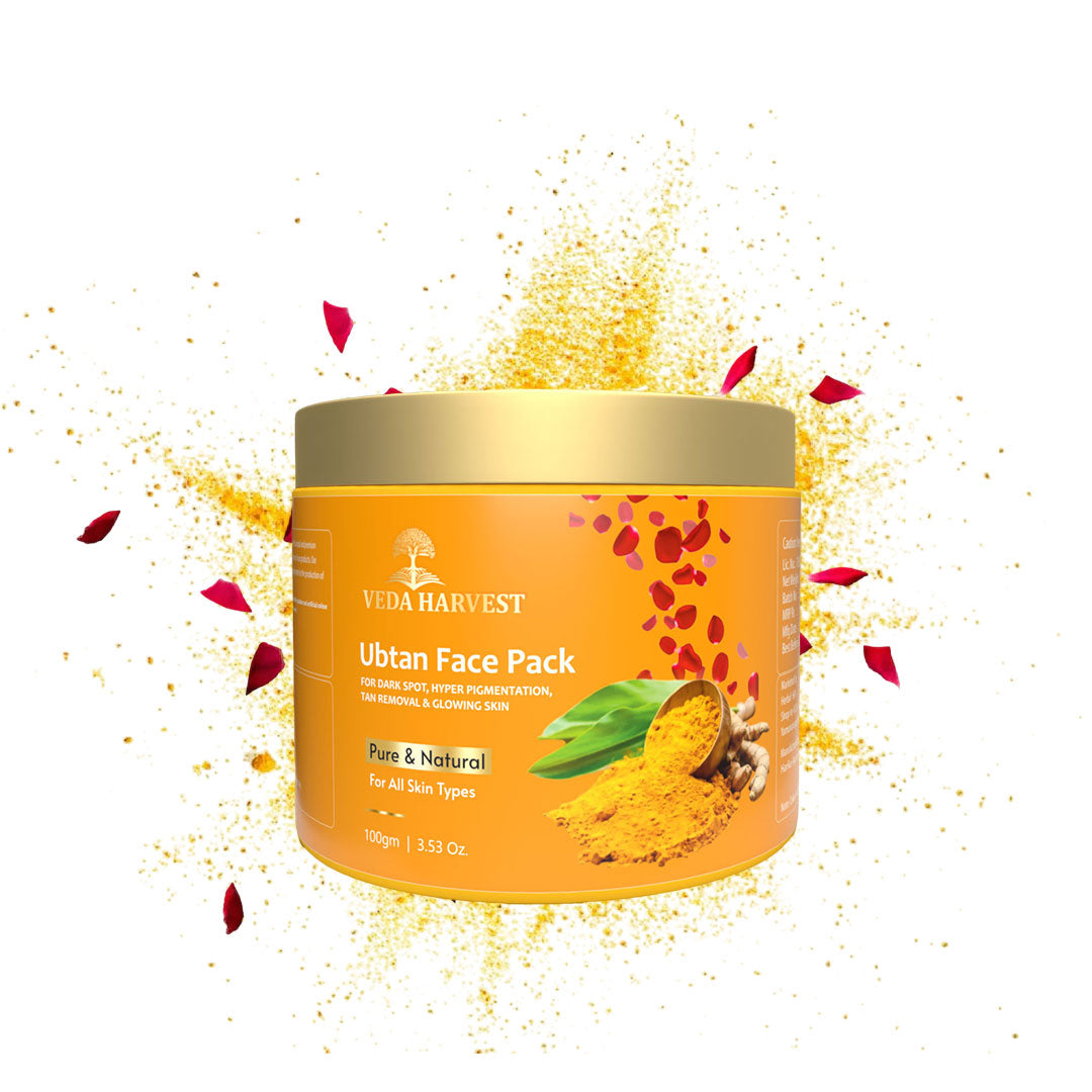 Veda Harvest Ubtan Face Pack for Glowing Skin,Tan Removal and Hyperpigmentation