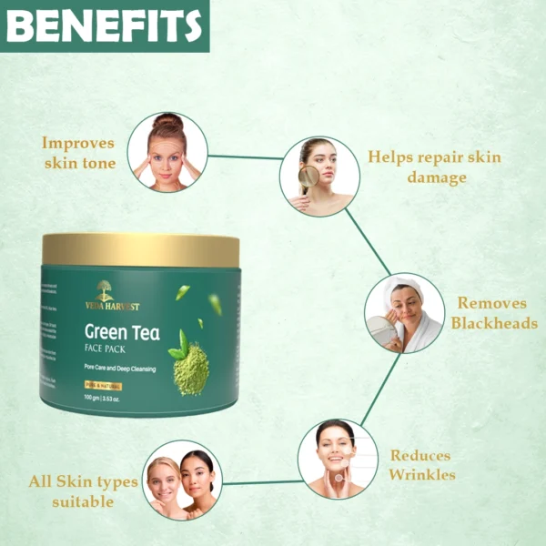 Green tea face pack benefits